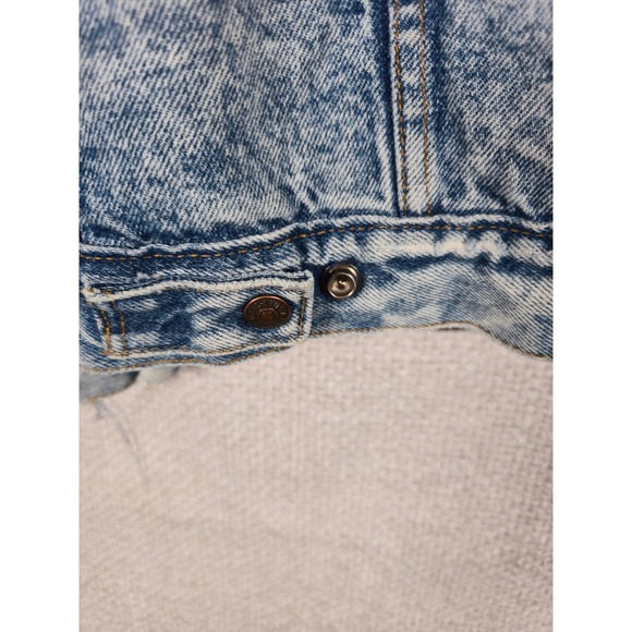 Vintage Levis 70609 0219 Sherpa Lined Denim Jacket Acid Wash Blue Made in USA M - Picture 15 of 16